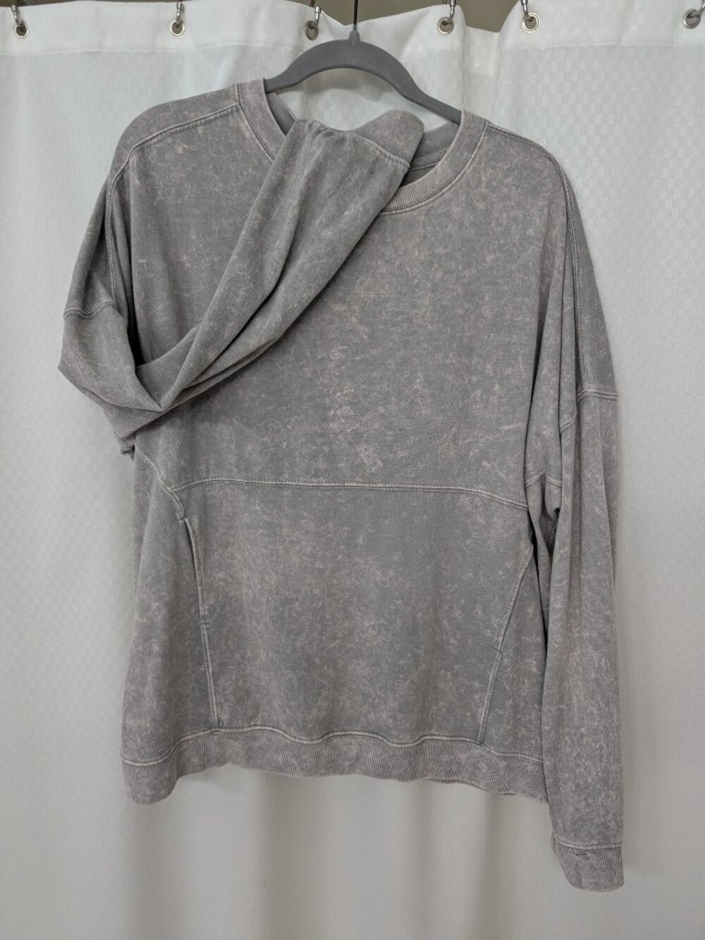 Like Love gray sweatshirt top with kangaroo pockets
